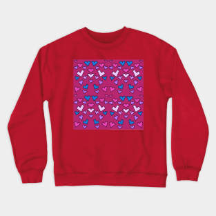 Violet Heart Pattern Crewneck Sweatshirt